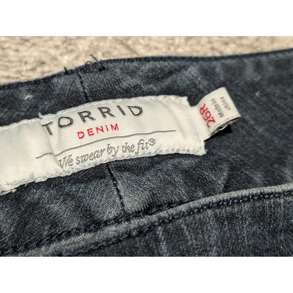 Torrid Jeggings Women 26R Dark Wash Denim Triple Button High Rise Slim Stretch - Picture 3 of 8